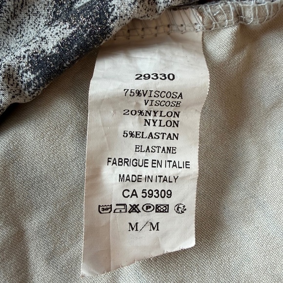 New Angela Mara Printed Jogger Pants – Size M – Made in Italy - Picture 4 of 4